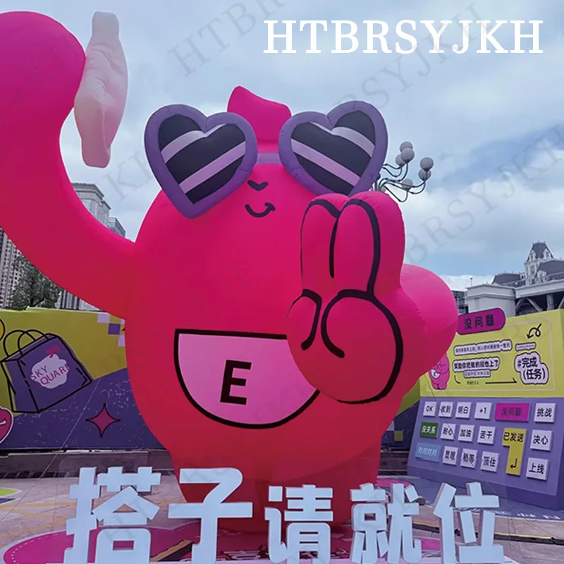 

Inflatable wave doll air model with blower outdoor square activities opened to display drainage props