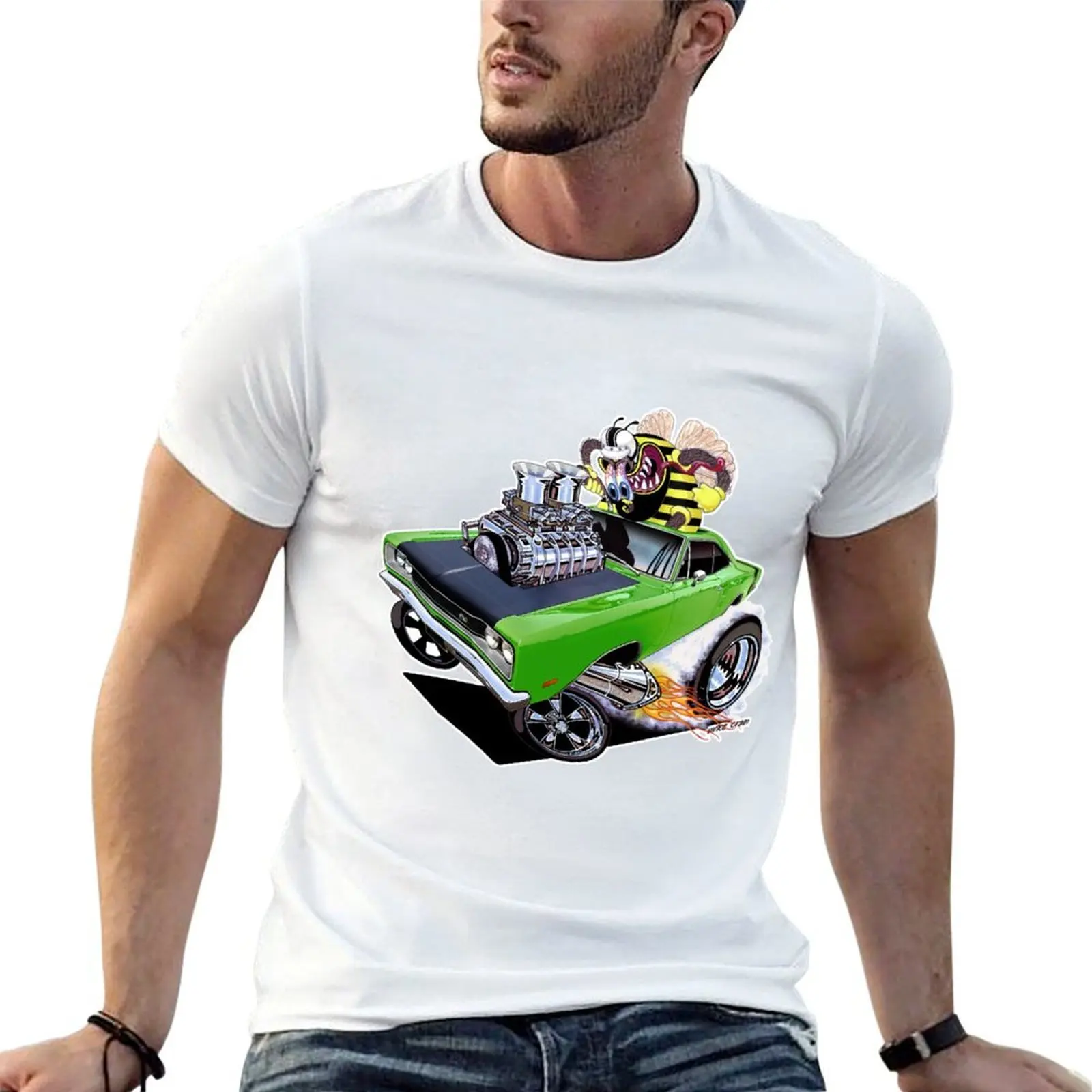 Vince Crain High Octane 1969 Born to Buzz sublime T-Shirt customs hippie clothes mens cotton t shirts