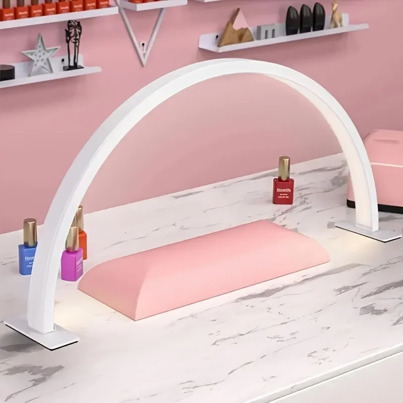 

Half Moon Nail Table Lamp USB Push Button Desk Lamp For Lash Work LED Manicure Desktop Light Arch Beauty Salon Fill Lighting