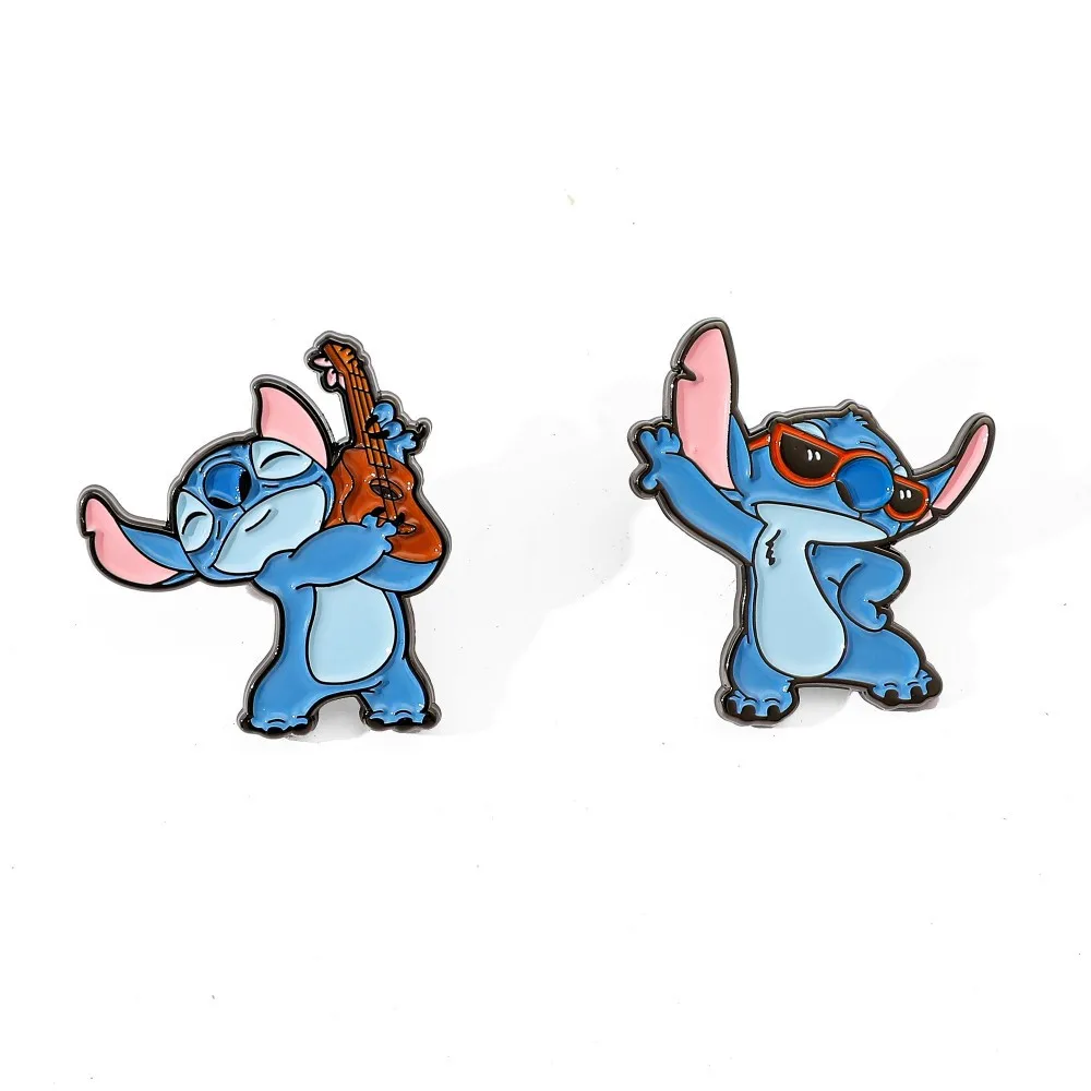 

1 комплект, эмалированные значки Kawaii Stitch, забавная коллекция, броши, булавки для сумки, подарок для детей, милые украшения с героями мультфильмов, ювелирные изделия