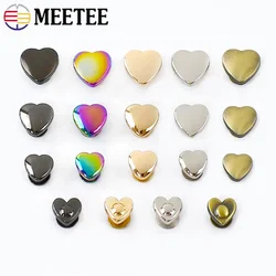 10/20/30Pcs 8-14mm Meetee Metal Rivet Nail Buckles for Bag Heart Screw Studs Button Handbag Strap Hook Hardware Accessories