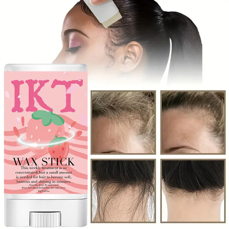 16g Haar Wax Stick voor Fly Aways en Frizz Haar Fruitsmaak Draagbare Haar Styling Crème Pommade Stick