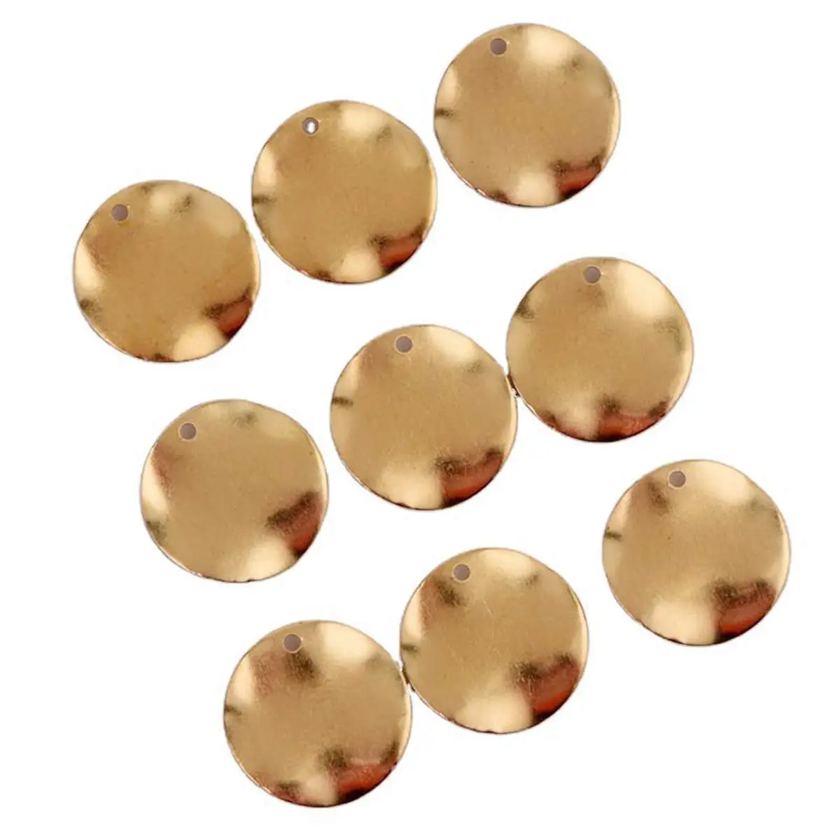 

500PCS Mini Wave Irregular Round Brass Blank Charm Pendants 15mm Fit DIY Necklace Earrings Handicrafts Accessories Material Pack