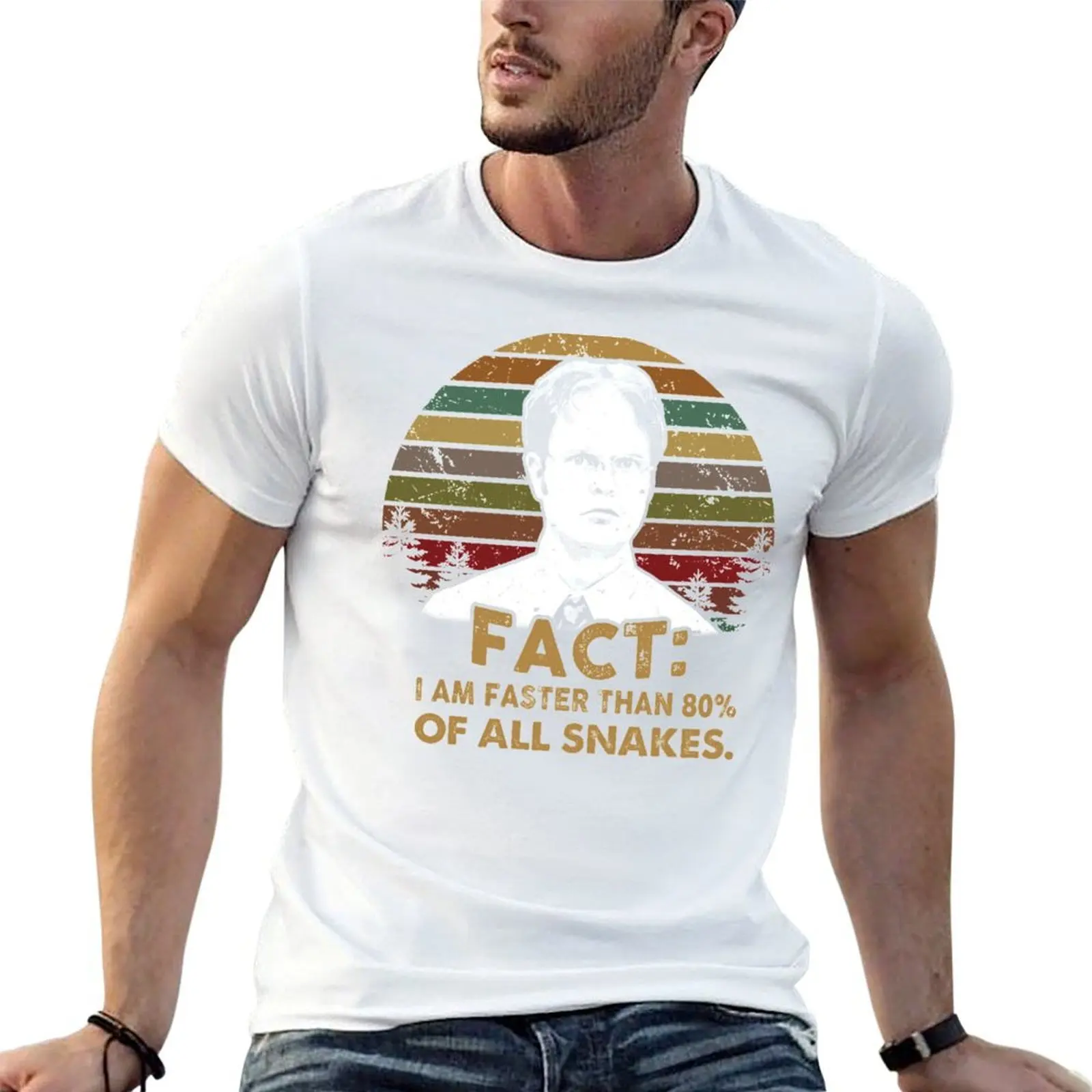 Fact: I Am Faster Than 80% Of All Snakes T-Shirt plus size tops tshirts personalised shirts men graphic