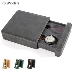 PU Leather Portable Watch Case Travel Storage Bag Watch Storage Bag Pullout Imitation Collision Personalized Gift Customize Logo