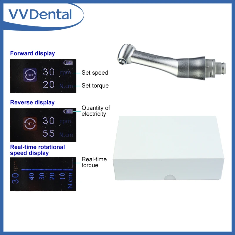 

VVDental двигатель зубного имплантата электрическая беспроводная динамометрическая отвертка имплантат динамометрический ключ с 16 отвертками