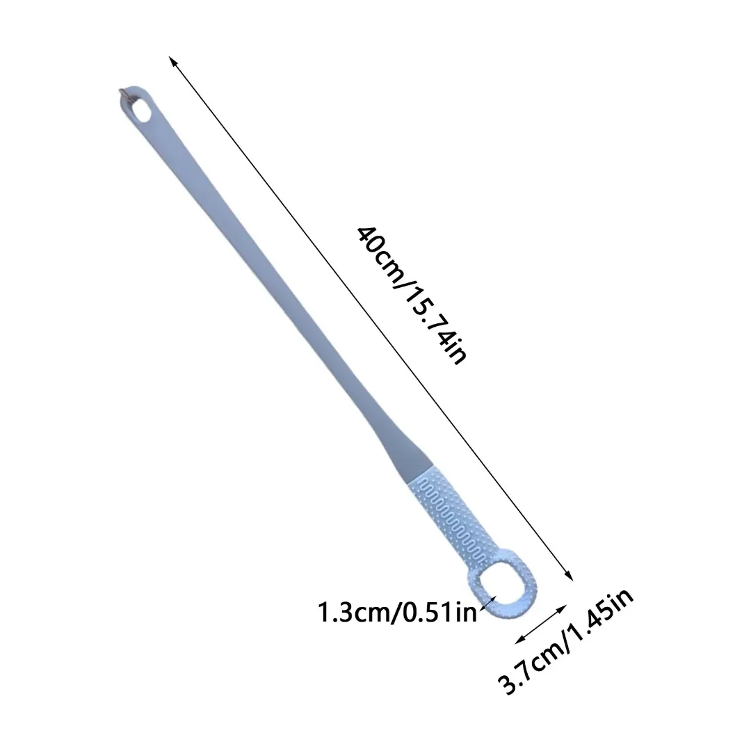 1pc Comfort Spazzola In Silicone Manico Lungo Spazzola A Mano Per Capelli Lunghi Cucitura Della Punta In Gomma Morbida Punta Gap Spazzola Doccia Quotidiana Strumenti Per La Cura Del Piede
