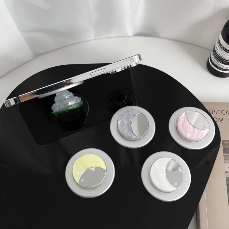 MagSafe Moon Mirror For Magnetic Phone Grip Holder, Pearl Shell Texture Pop Socket with Makeup Mirror for iPhone 17 16 Pro Max - view 6
