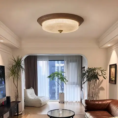 2025 अखरोट रंग नक्काशीदार ग्लास लैंपशेड, फ्रेंच रेट्रो आर्ट विंटेज, डाइनिंग रूम, बेडरूम बेडसाइड, किचन, स्टू के लिए छत लाइट 10 best sales छत प्रकाश कवर - №5