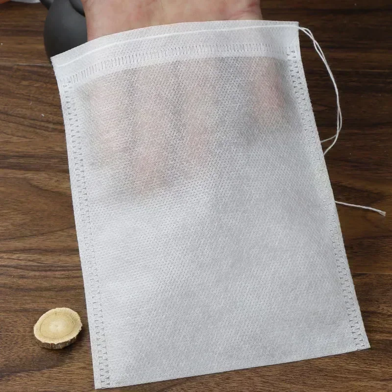 Disposable Teabags Non-woven Fabric Tea Filter Bags for Coffee Spice with Drawstring Filters Kitchen Sealing Bag Teabag Teaware