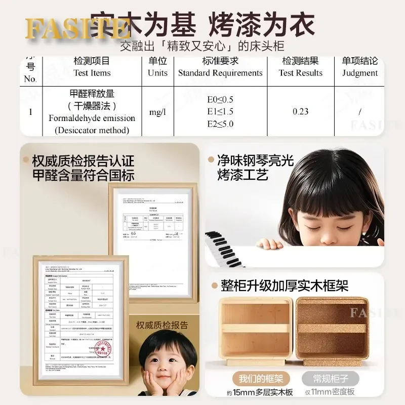 For Bedroom Solid Wood Bedside Table Small Cream Style Light Luxury Storage Cabinet Advanced Household Furniture 2025 New