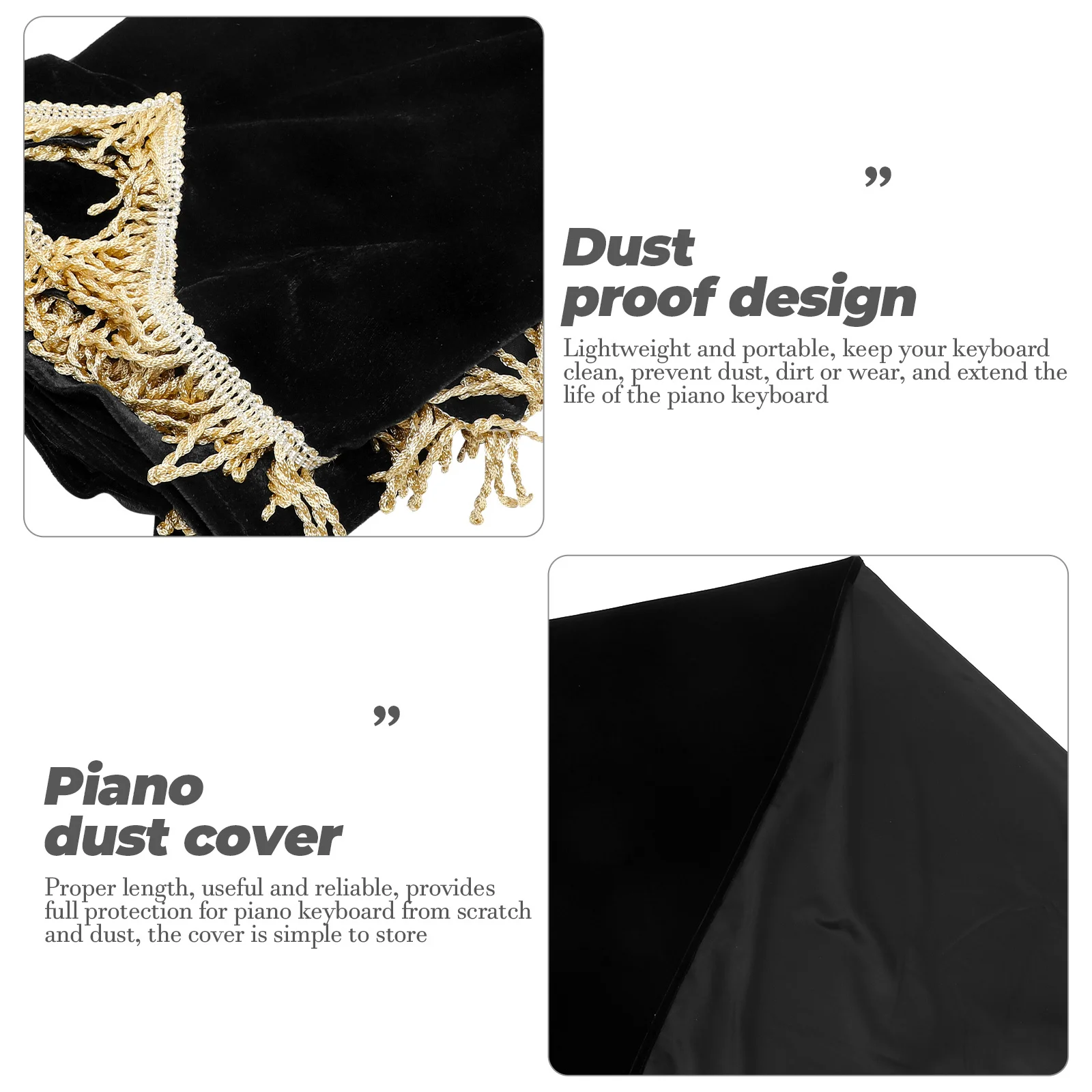 

Electric Piano Keyboard Cover 88 Keys Protective Dust Cover Smooth Durable Piano Keyboard Protection and Easy Reusable Cleaning