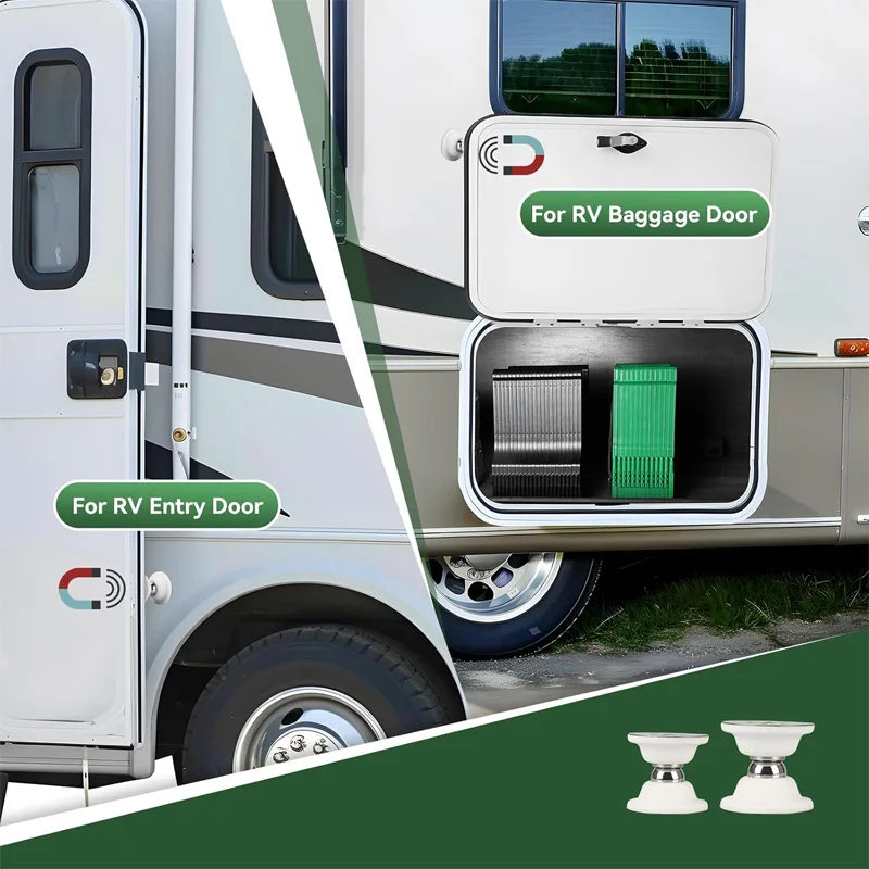 RV Magnetic Door Catch RV Door Holder Baggage Door Catch for Camper Trailer Motor Boat Compartments Cargo RV Accessories