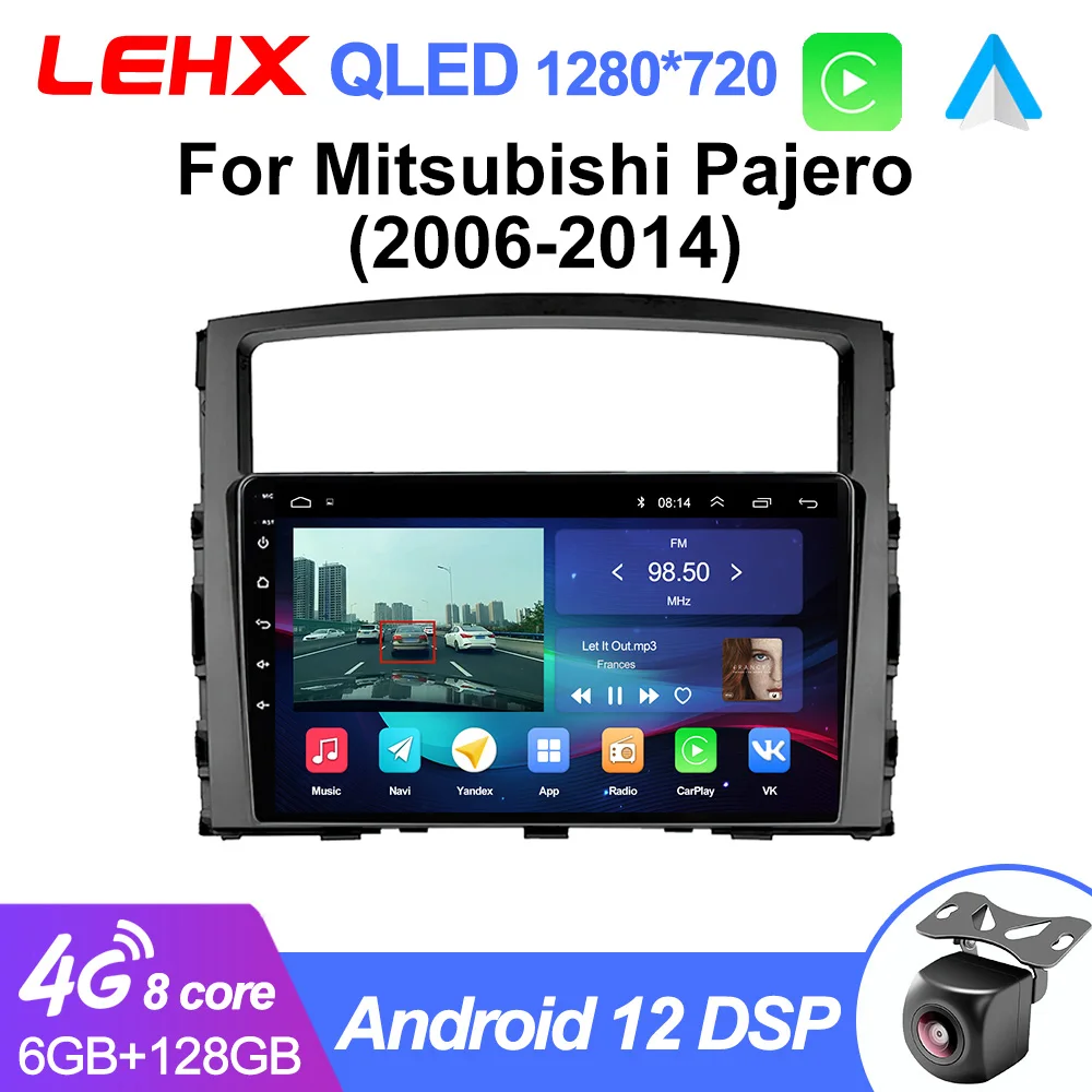 LEHX L6 Pro 8 Core 5G Car Radio Multimedia Video Player Android 13 2 din For Mitsubishi Pajero 4 V80 V90 2006-2014 Carplay gsp