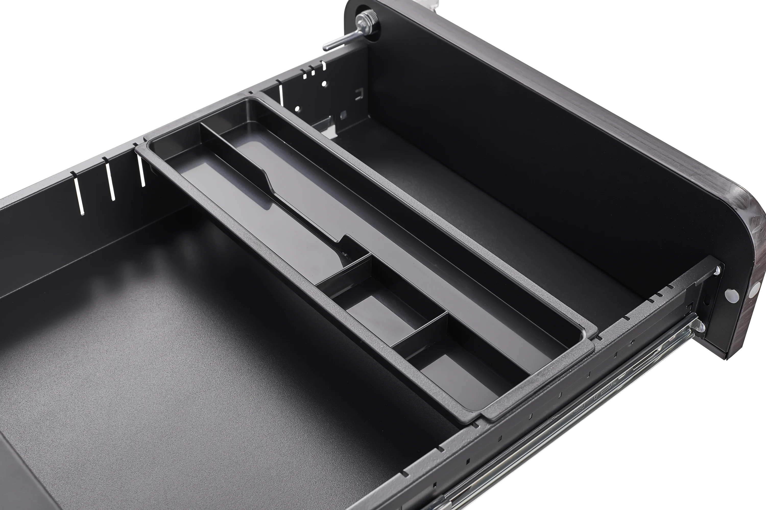 Mobiler Aktenschrank mit 3 Schubladen unter dem Schreibtisch, Büro, vielseitiger Aufbewahrungsschrank für Letter-/A4-Dateien, 5-Rad-Design, kippsicher – Detail 4