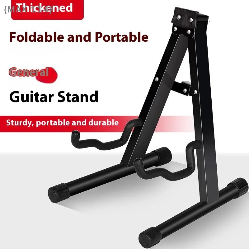Universal A-Frame Guitar Stand, Folding Electric Bass Guitar Holder, Stable & Protective Instrument Rack