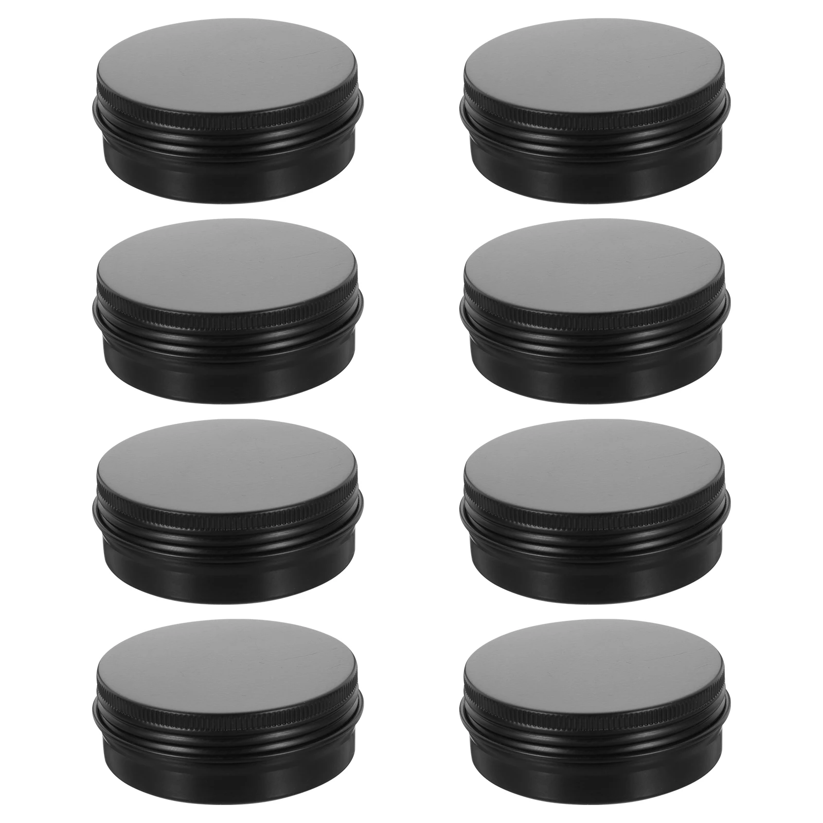 

10pcs 60ml Black Aluminum Skincare Jars Refillable Cream Containers Travel Storage Cosmetics Sample Box Portable Makeup Bottles