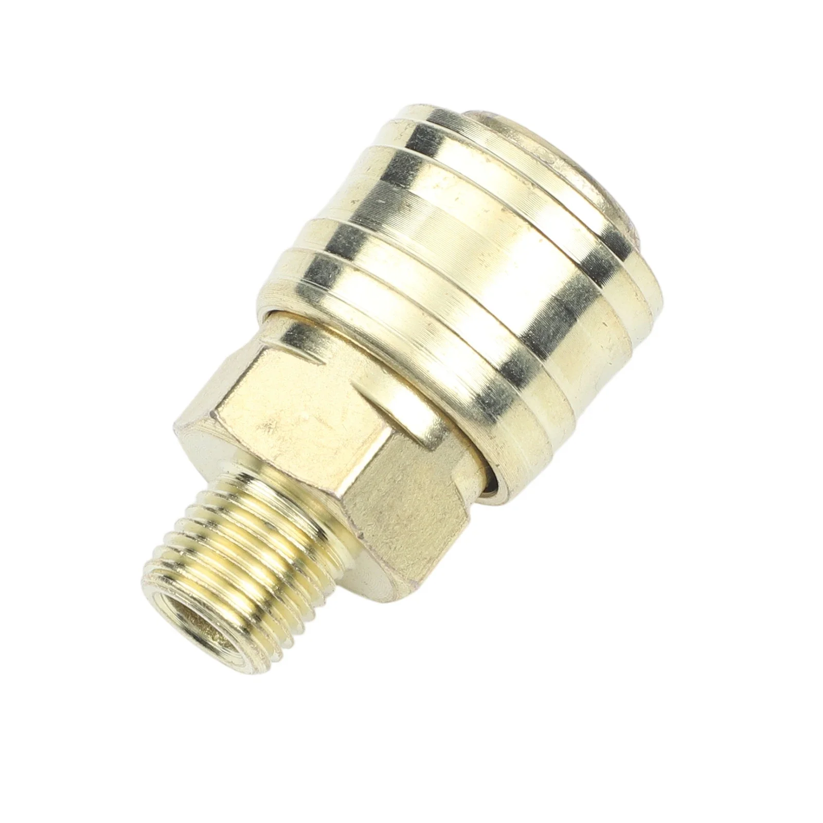 

For Workshop Use Brass Quick Coupling Leak Resistant Air Connector Brass Coupler One-handed Operation One-sided Shut-off Valve