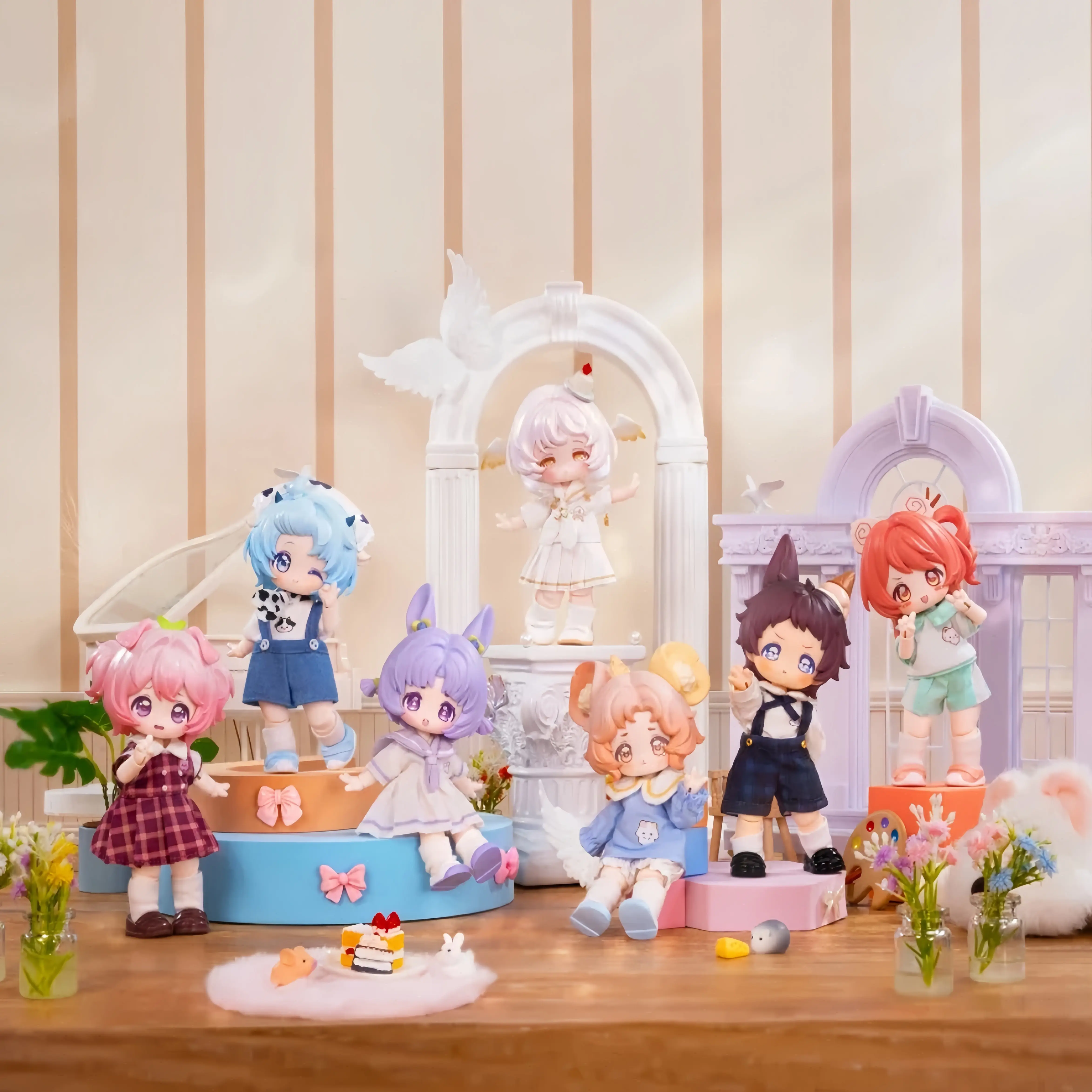 

In Stock 13cm Bangni Dessert Kindergarten Series Bjd Action Figure Blind Box Desktop Car Chassis Ornament Collect Decoration