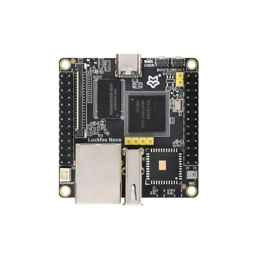 Luckfox Nova Micro Development Board Based On Rockchip RK3308B 8GB eMMC Integrated High-Performance Audio Codec Optional forPoE