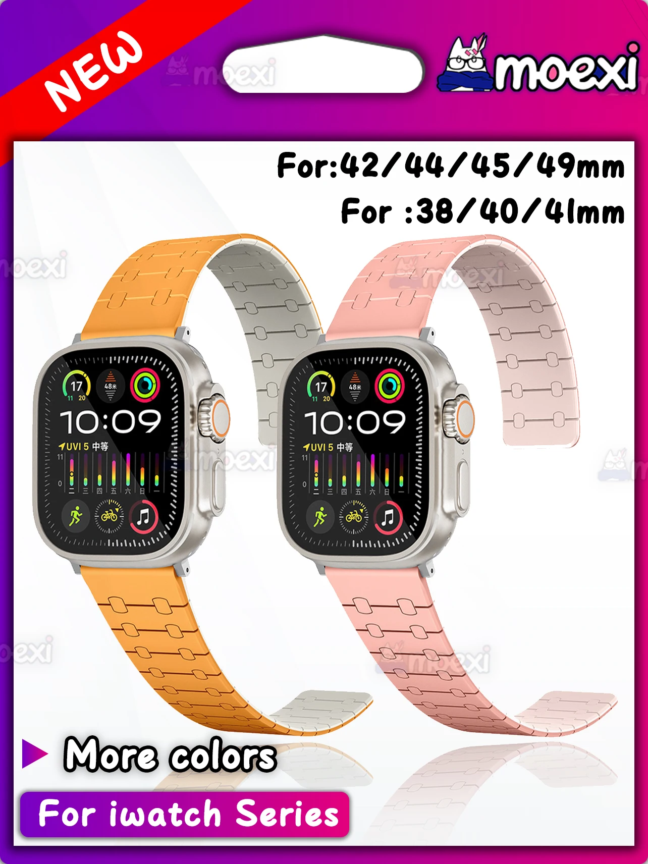 Magnetic Sports Band for HK9 Ultra 2 Max 49mm 45mm 44mm 42mm Strap for HK8 Pro Max Plus DT8 Hello Watch 3 + Ultra W68 DTUltra