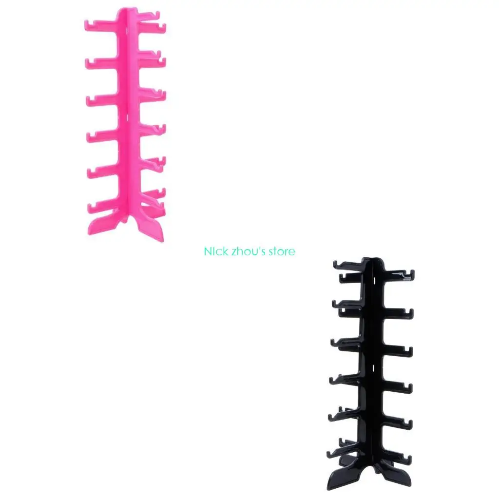 

E15E 6Pairs Plastic Eyeglasses Shelf Sun Glasses Display Stand Rack Storage Holder Eyeglass Rack Holder Frame Display Stand