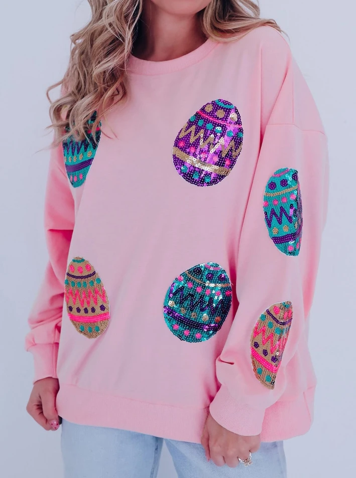 

Sequined Shoulder Sweatshirt