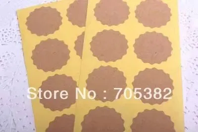 100pcs/lot Size: Diameter3.8cm Round Blank Kraft Paper Stickers Seal Sticker Gift Sticker Adhesive (SS-17)