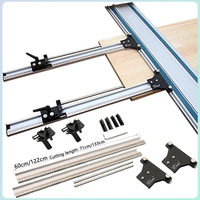 Woodworking Parallel Rail System Fixed Rail Bracket Aluminum Alloy Circular SawTrack Set Tools for Track Saw Makita / Festool