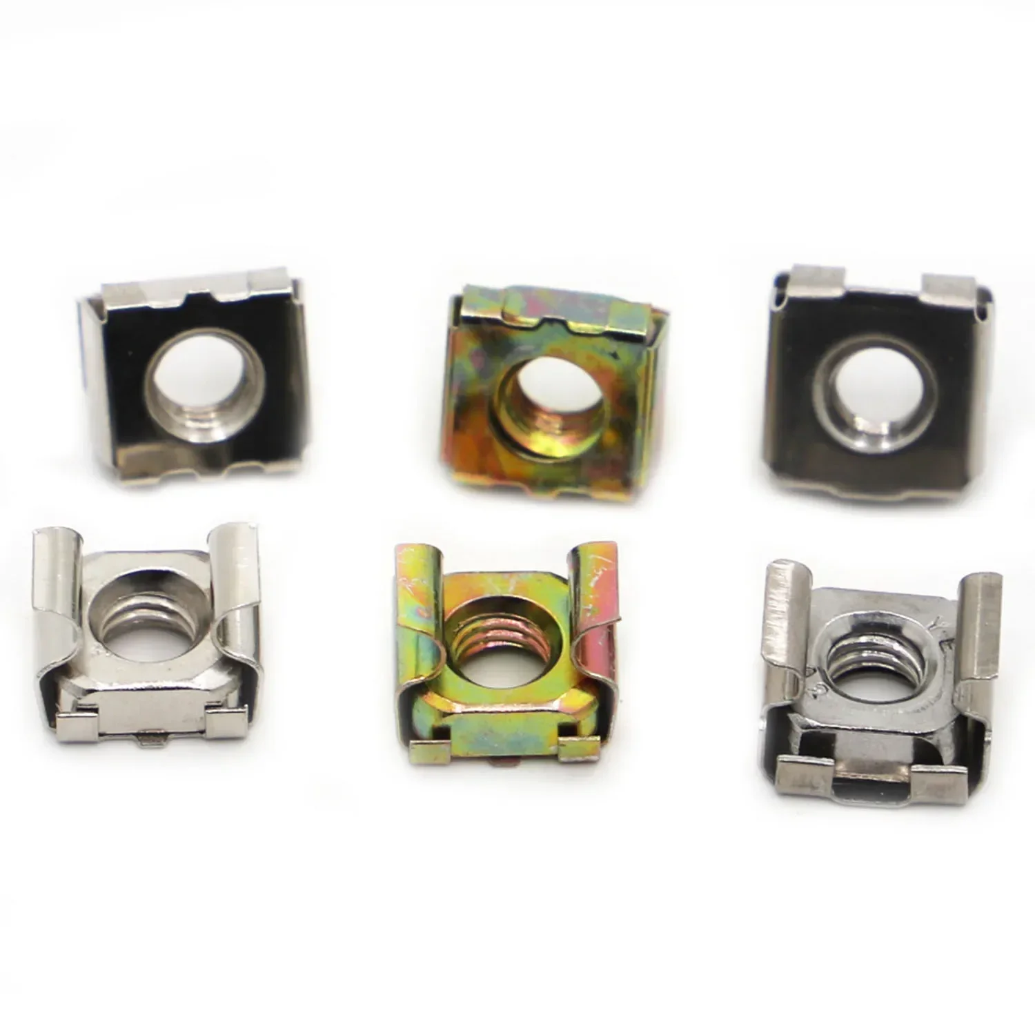 M4 M5 M6 M8 M10 304 Stainless Steel Color Zinc Plating Nickel Quartet Floating Nut Cassette Elastic Enclosure Card Cage Nuts