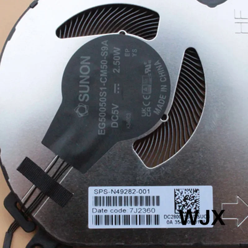 New Original for HP EG50050S1-CM50-S9A N49282-001 laptop cooling fan fast ship