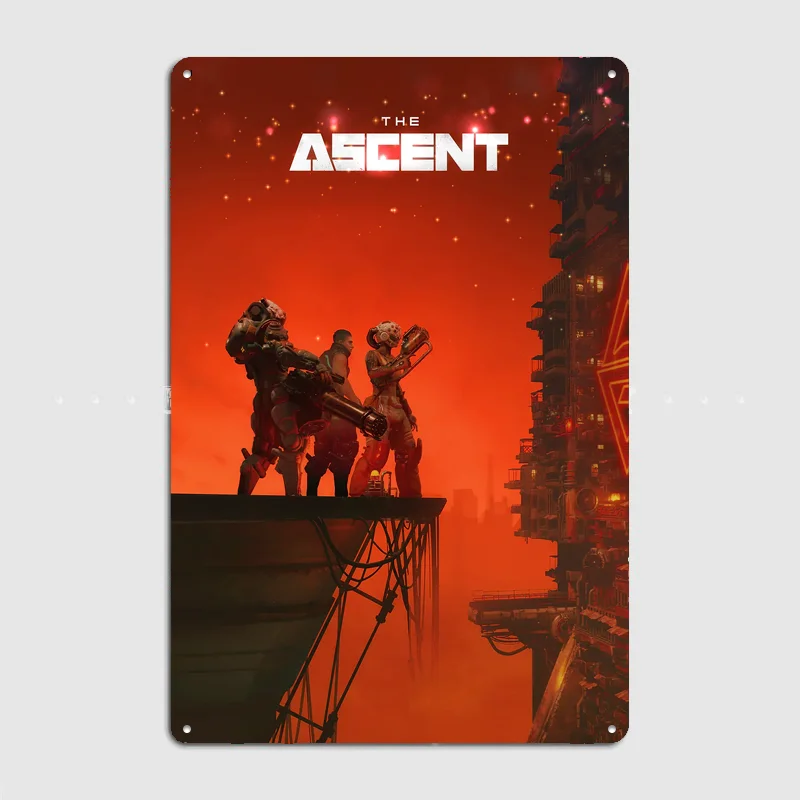 The Ascent Game Poster Metal Sign Room Decor Life Wall Custom Bedroom Indoor Home Wall Decor Posters Room Decoration
