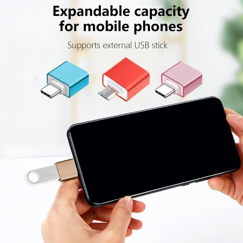 محول شحن USB إلى محول USB OTG شحن نقل البيانات محول USB A إلى USB محول لـ 15 14 13 12