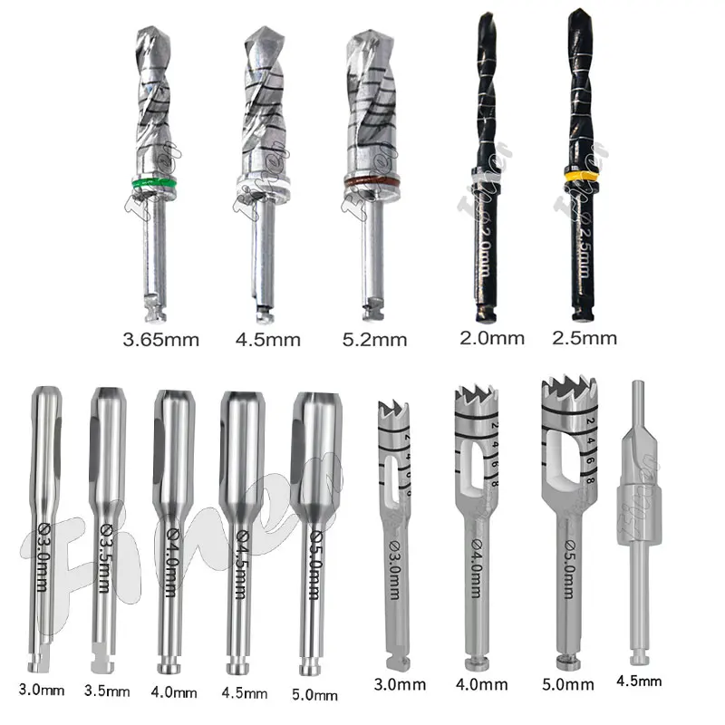 

Dental Implant Trephine Drill Bur Tissue Punch Bone Saw Disk Surgical Implant Bone Harvest Drill for Dentistry Implantation