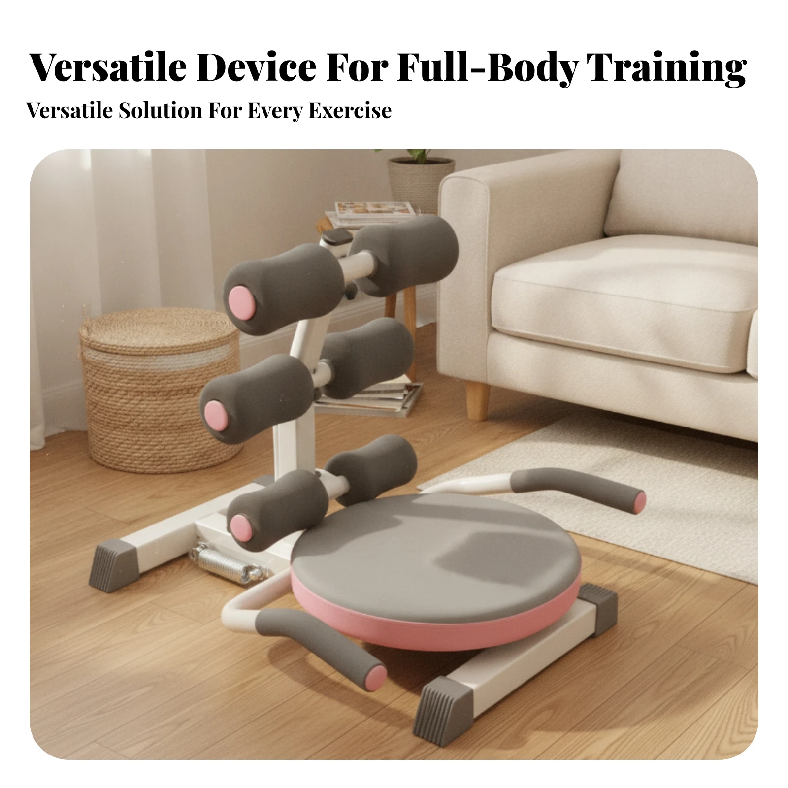 Picture 3: Sit-up Assistance Machine Metal Frame Foam Roller Sit-up Machine Ab Crunch Instructor Compact Fitness Equipment Sturdy