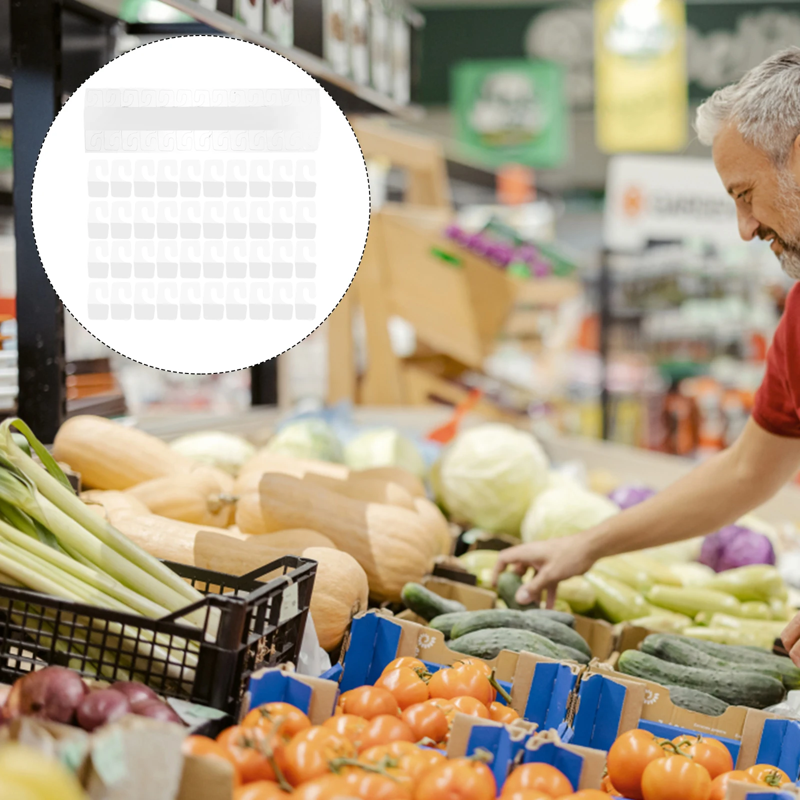 

100 Pcs Adhesive Tabs Self Hooks Clear Display Retail PVC Hanging Plastic Sticky