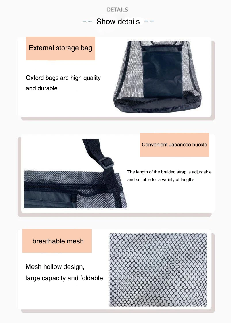 Outdoor-Picknick-Pilzsammelnetz-Tasche, Pilzkorb, Sammelnetz, große Kapazität, Netz-Garten-Obstpflücktasche – Detail 3
