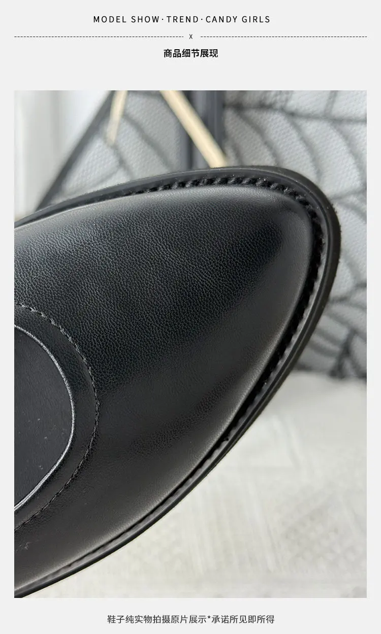 Small High-heeled Mary Jane Women's Platform Pointed One-word Buckle Single 2026 New Spring Muffin Leather Shoes 7cm