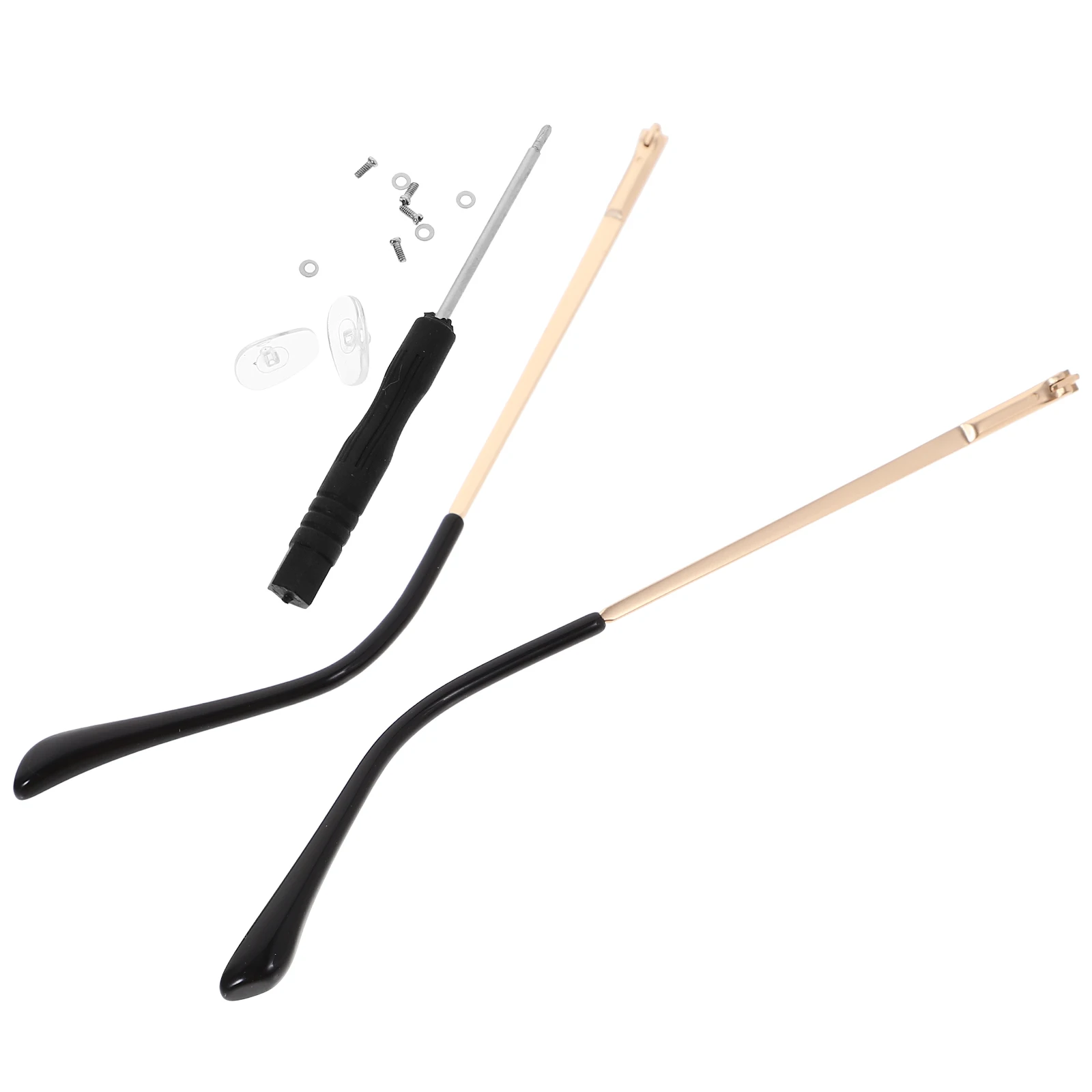 

1 Pair Silver Metal Glasses Arm Replacement Elastic Hinge Temple Parts Universal Fit Longlasting Comfortable for Eyewear