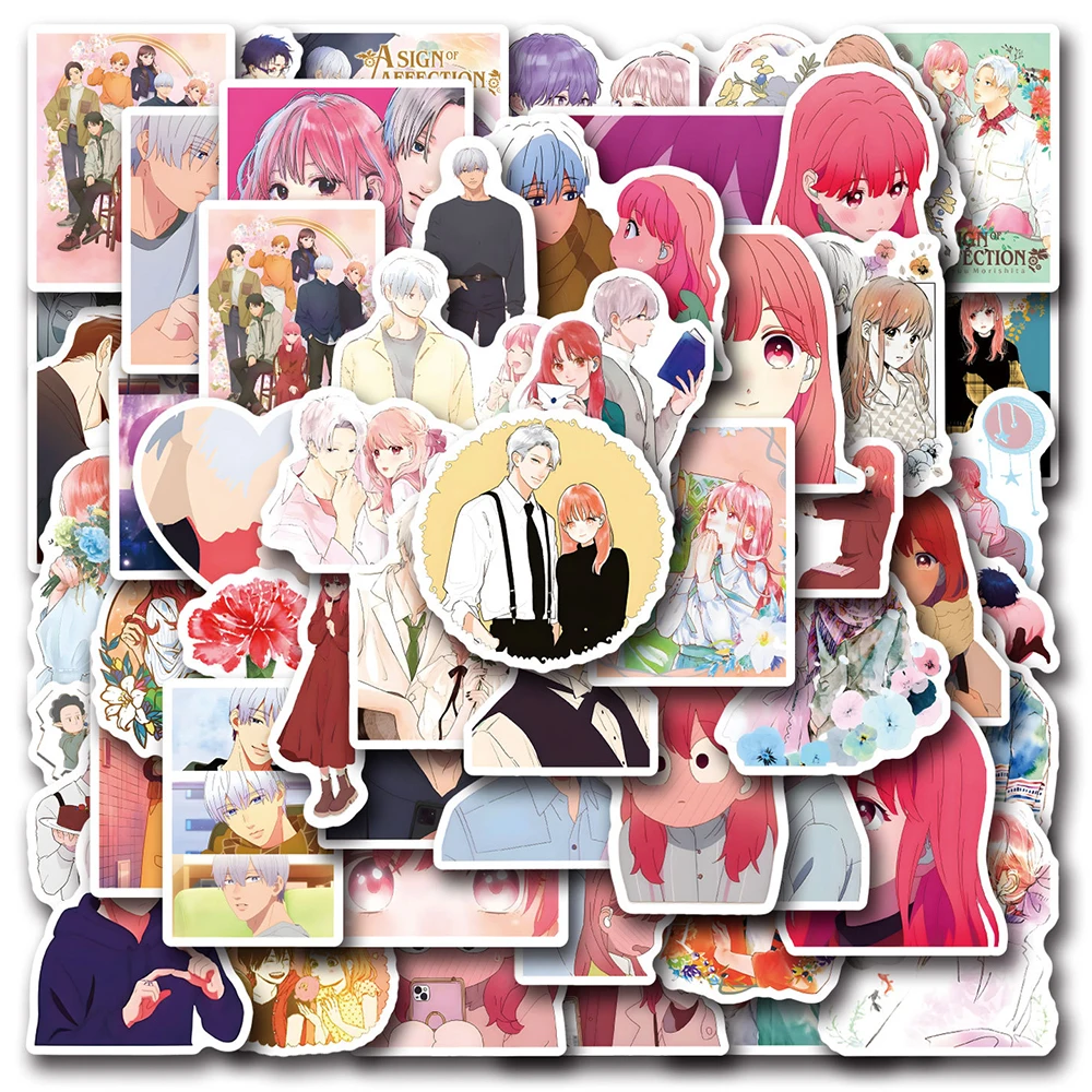 10/30/55pcs Anime A Sign of Affection Stickers Kawaii Yuki Graffiti Decals DIY Luggage Scrapbook Journal Classic Manga Sticker
