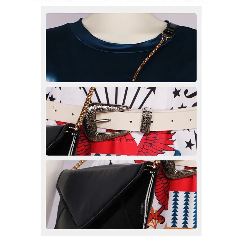 أفلام خطأتي تأثيري Culpa ميا نوح فستان الكتابة على الجدران طويل تي شيرت حقيبة بحزام الجدة ملابس غير رسمية أزياء الهالوين للنساء5 #5