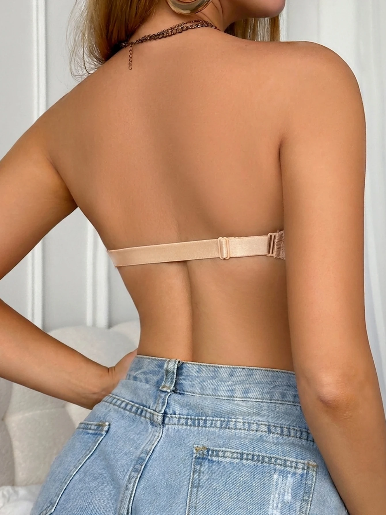 Sexy Damen Trägerloser BH mit Vorderverschluss Push-Up Sexy BHs mit Spitzenoberfläche und Bügel BH Modische Dessous – Detail 13