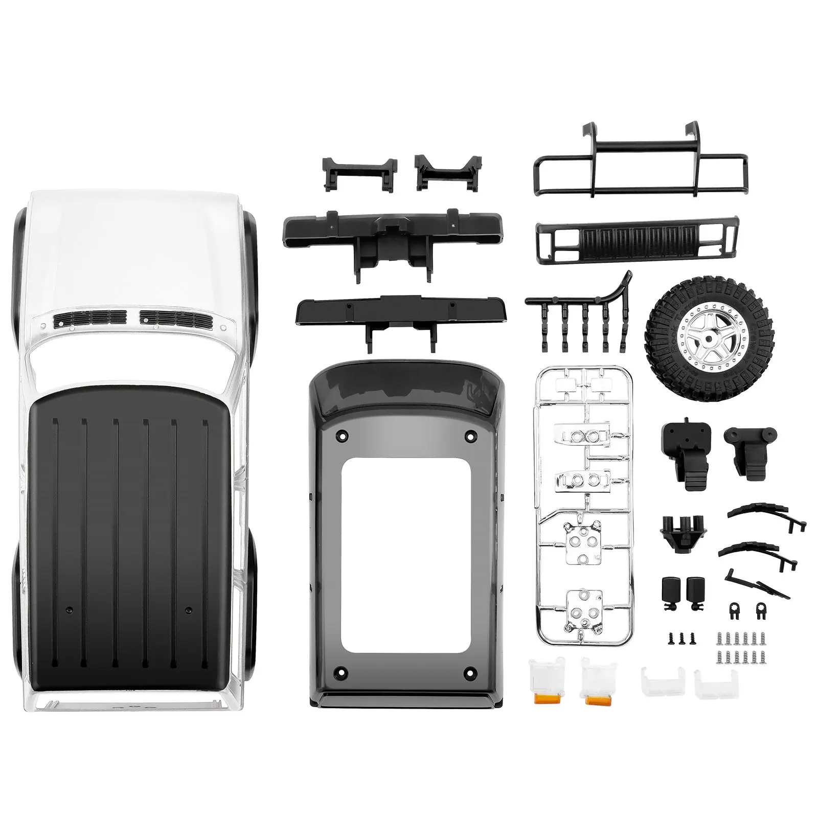 DashRC – coque de carrosserie RC à empattement de 6.10 pouces, corps Cherokee ABS avec pare-chocs avant et arrière pour chenille 1/18 RC TRX4M