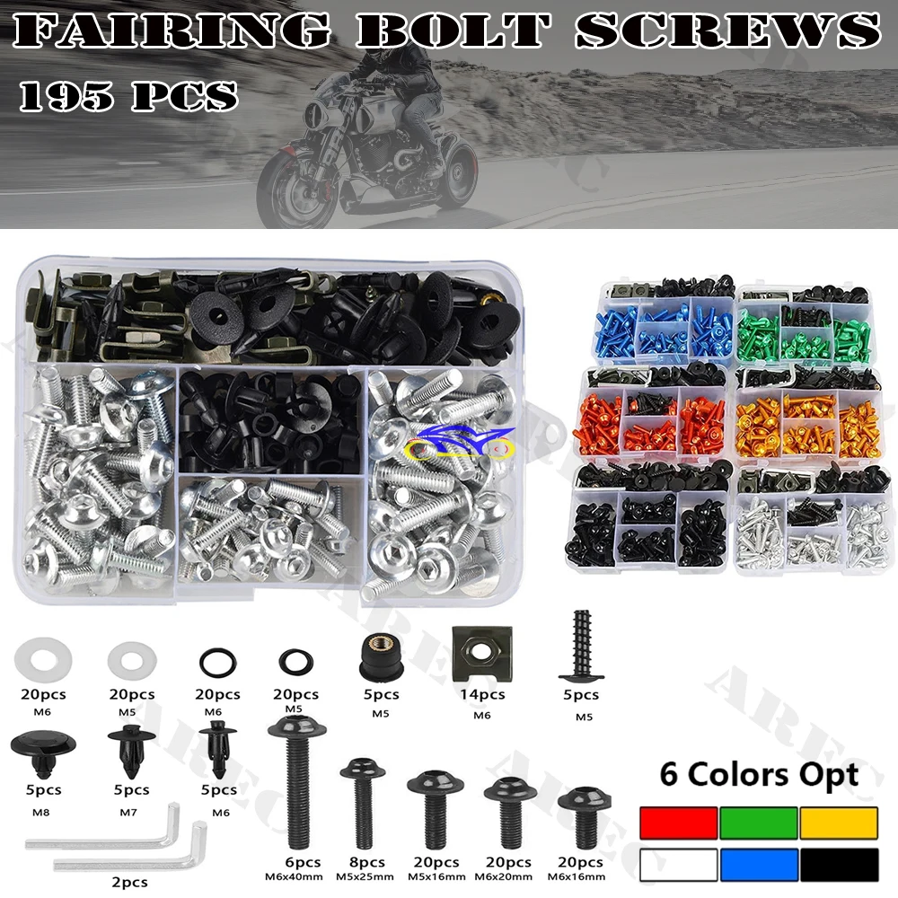 For Aprilia RS 125 RS 50 RSV4 shiver DORSODURO 750 1200 pegaso 650 RSV MILLE R Motorcycle Fairing Bolts Kit Bodywork Screws Nut