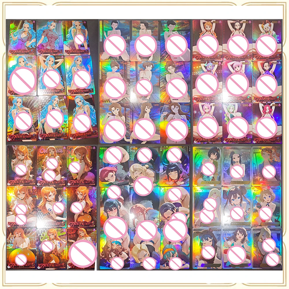 

Anime Goddess Story DIY ACG One Piece Bartholemew Kuma Nami Carrot Advanced Sparkling Collectible Card Christmas Birthday Gift