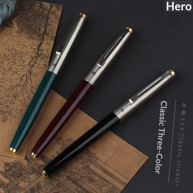 HEOR Classic Vintage Fountain Pen 0.38 Ultra-fine Hidden Pen Tip 329 Collection Used Streamlined Pen Body Writing Stationery