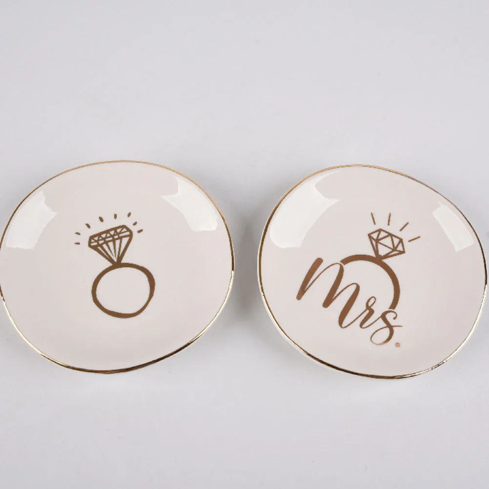 

Decorative Ring Dish Jewellery Tray Vanity Ceramic Jewelry Holder Home Dishes Plate Trinket Storage