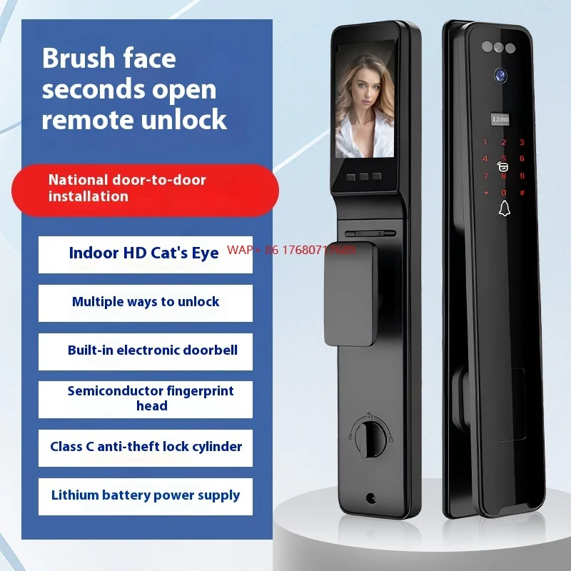 Outdoor Smart Lock Waterproof High Temperature Resistant Fingerprint Password Lock Smart Monitoring Capturing Electronic Lock