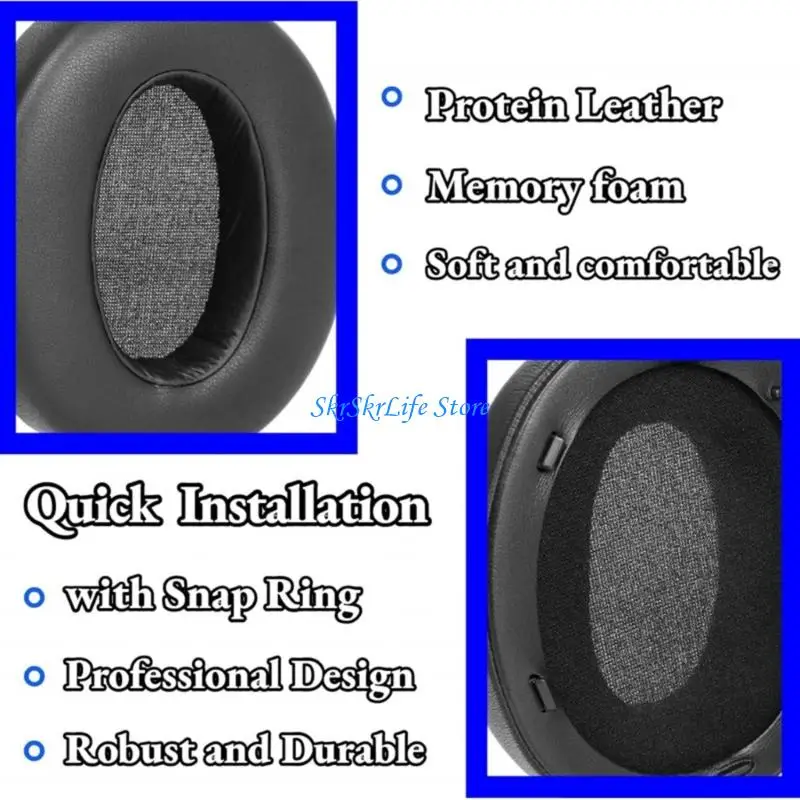 E65E Earpads almohadilla oídos Soft Spong Cushions Dadandas para auriculares WH-XB910N