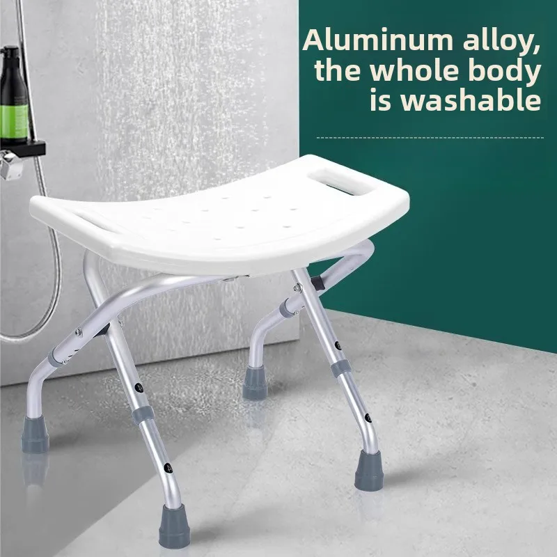 

‌Foldable Shower Stool Bench, Anti-Slip Bath Seat, Pregnancy Safe Bathroom Chair, Rustproof Heavy Duty Step Stool